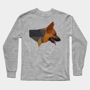 Low Poly Dog Long Sleeve T-Shirt